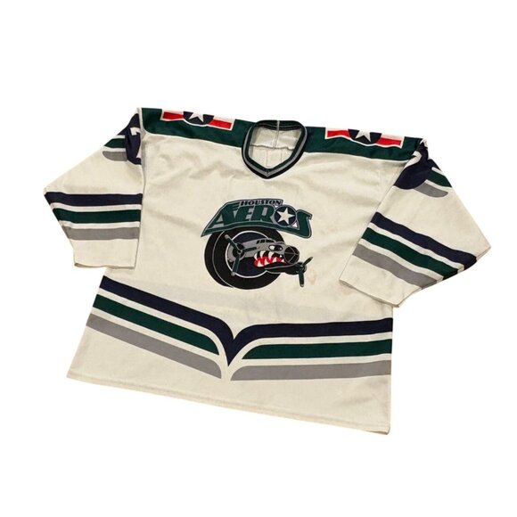 Vintage CCM Houston Aeros AHL IHL Hockey Jersey White Men's Size XL - Picture 4 of 8